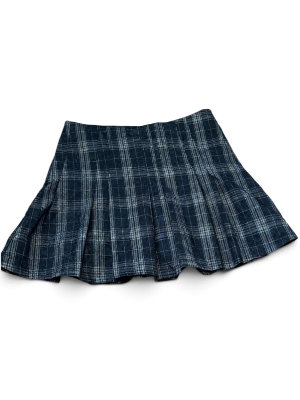 Emory Park Plaid Mini Skirt, Size M, Black and White